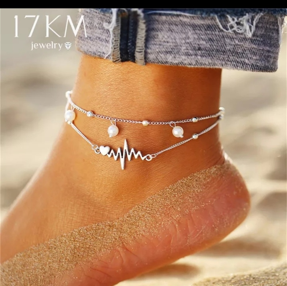 EKG style anklet